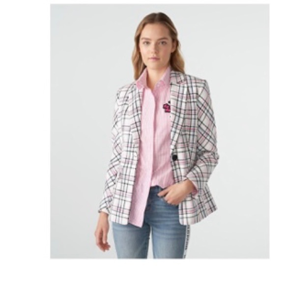 Karl Lagerfeld Jackets & Blazers - Karl Lagerfeld Tweed Boyfriend Blazer Jacket Women size 16